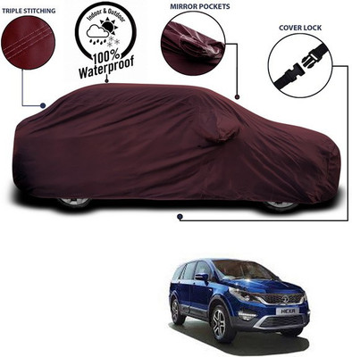 SEBONGO Car Cover For Tata Hexa (With Mirror Pockets)(Maroon)