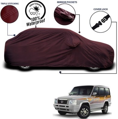 SEBONGO Car Cover For Tata Sumo Gold (With Mirror Pockets)(Maroon)