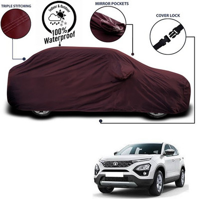 ANTHUB Car Cover For Tata Harrier (With Mirror Pockets)(Maroon)