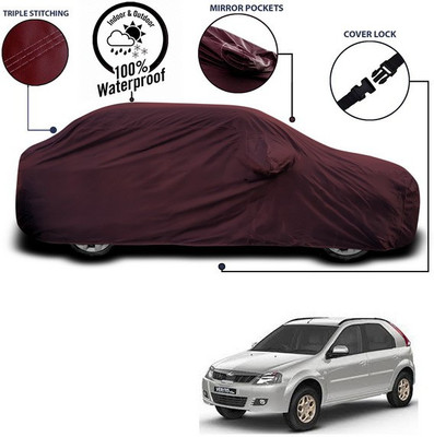 ANTHUB Car Cover For Mahindra Verito Vibe (With Mirror Pockets)(Maroon)