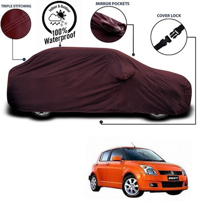 ANTHUB Car Cover For Maruti Suzuki Swift Dzire (With Mirror Pockets)(Maroon)