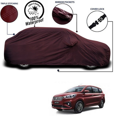 SEBONGO Car Cover For Maruti Suzuki Ertiga (With Mirror Pockets)(Maroon)