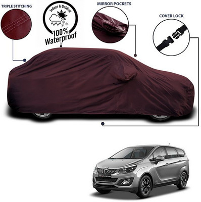 SEBONGO Car Cover For Mahindra Marazzo (With Mirror Pockets)(Maroon)
