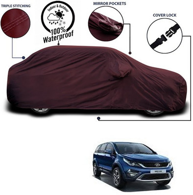 SEBONGO Car Cover For Tata Hexa (With Mirror Pockets)(Maroon)