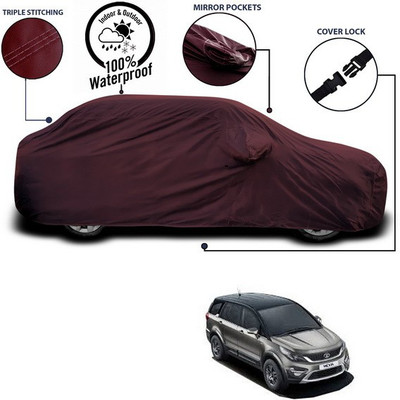 ANTHUB Car Cover For Tata Hexa (With Mirror Pockets)(Maroon)