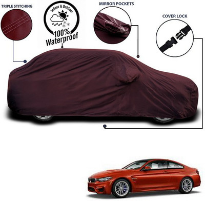 ANTHUB Car Cover For BMW M4 (With Mirror Pockets)(Maroon)