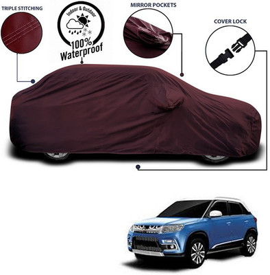 SEBONGO Car Cover For Maruti Suzuki Grand Vitara (With Mirror Pockets)(Maroon)
