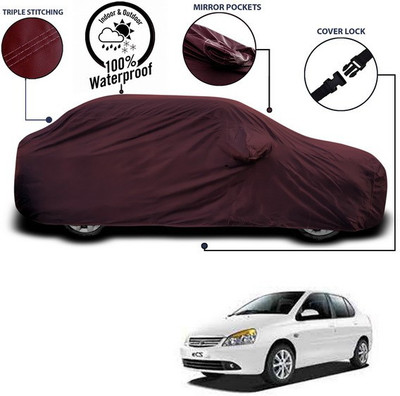 ANTHUB Car Cover For Tata Indigo eCS (With Mirror Pockets)(Maroon)