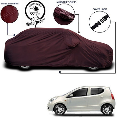 SEBONGO Car Cover For Maruti Suzuki A-Star (With Mirror Pockets)(Maroon)