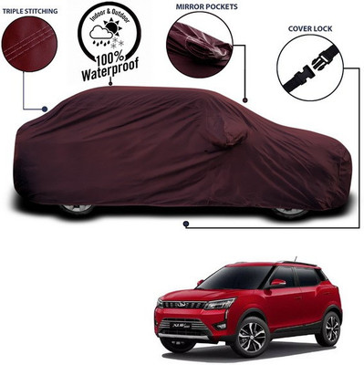 ANTHUB Car Cover For Mahindra XUV 300 (With Mirror Pockets)(Maroon)