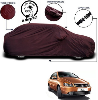 ANTHUB Car Cover For Tata Indigo CS (With Mirror Pockets)(Maroon)