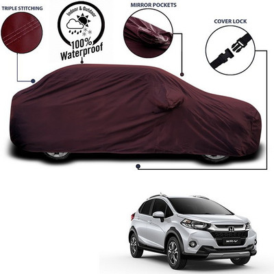 SEBONGO Car Cover For Honda WRV (With Mirror Pockets)(Maroon)