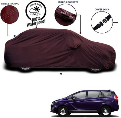 ANTHUB Car Cover For Mahindra Marazzo (With Mirror Pockets)(Maroon)