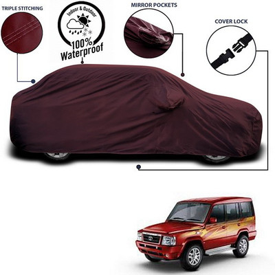 ANTHUB Car Cover For Tata Sumo Victa (With Mirror Pockets)(Maroon)