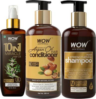 WOW SKIN SCIENCE Ultimate Hair Care Kit (Shampoo+Conditioner+Hair  oil)-800mL - Price History