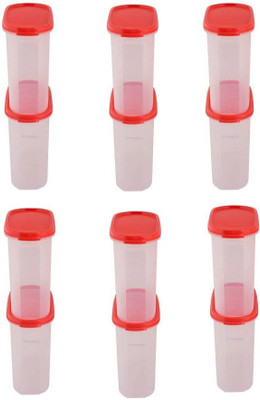 TUPPERWARE Polypropylene Grocery Container  - 1100 ml(Pack of 12, Red)
