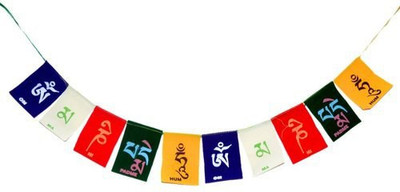 RDK Tibetian Prayer Flags Rectangle Car Window Flag(Cotton)
