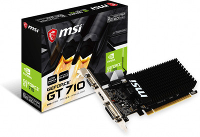 MSI NVIDIA GT 710 2GD3H LP I 64 bit I PCI Express 2.0 x16 (uses x8) 2 GB DDR3 Graphics...