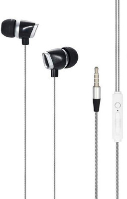 MI-STS EM-11 Earphones with Powerful Driver for Bass HD Sound Headphone Wired Headset(Black, In the Ear)