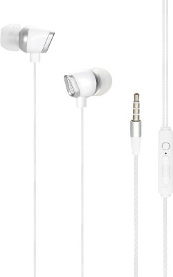 MI-STS EM-11 Earphones with Powerful Driver for Bass HD Sound Headphone Wired Headset(White, In the Ear)