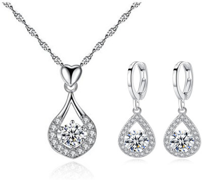MYKI Sterling Silver Sterling Silver Silver Jewellery Set(Pack of 1)
