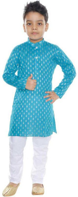 Covetus Boys Festive & Party Kurta and Pyjama Set(Light Blue Pack of 1)