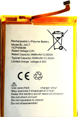 FULL CELL Mobile Battery For  Tecno Camon i4 / Tecno Spark 3 Pro / Tecno Camon iSky 3 / Tecno Camon 11S / BL-34CT / BL34CT