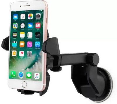 Alchiko New Arrival Uniquely Designed One Touch Long Neck Arm Phone Mount Stand Accessory for Dashboard, Windshield, Table Desk - 360 Degree Rotating With Super Sticky Reusable Gel Pad Car Holders for All Smartphones Mobile Holder