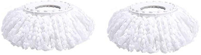 TOPREDO Mop Head Pack OF 2 Super Refills for All Home & Office Floor Cleaning only Refill(White)