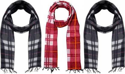 PENNYCREEK Checkered Men Muffler(Pack of 3)