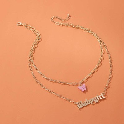 YouBella Valentine Gift Necklace Jewellery Neck Chain Jewelry Gold-plated Plated Alloy Necklace