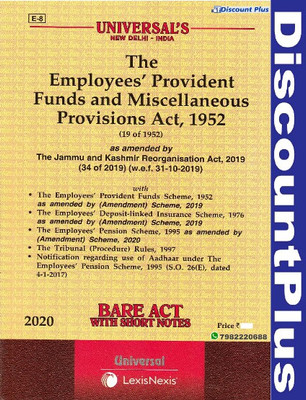 BARE ACT WITH SHORT NOTES The Employees' Provident Funds And Miscellaneous Provisions Act, 1952 Universal LexisNexis(PaperBook, Universal LexisNexis)