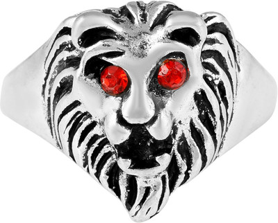 DULCI 361L Stainless Steel Retro Punk Style 3D Red Eyes Lion Head Design Finger Ring Bikers Ring Punk Rock Gothic Ring for Mens/Boys Stainless Steel Cubic Zirconia Silver Plated Ring DULCI 361L Stainless Steel Retro Punk Style 3D Red Eyes Lion Head Design Finger Ring Bikers Ring Punk Rock Gothic Ring for Mens/Boys Stainless Steel Cubic Zirconia Silver Plated Ring