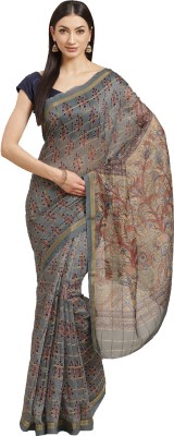 Shaily Retails Printed Bollywood Silk Blend Saree(Grey)