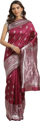 Shaily Retails Woven Bollywood Silk Blend Saree(Magenta)