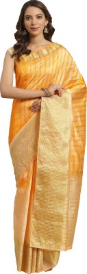 Shaily Retails Woven Bollywood Silk Blend Saree(Pink, Orange)