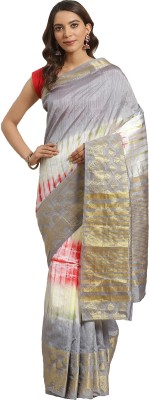 Shaily Retails Woven Bollywood Silk Blend Saree(Multicolor, Grey)