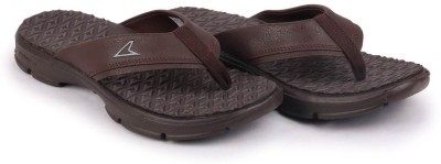 POWER Men Flip Flops(Brown , 10)