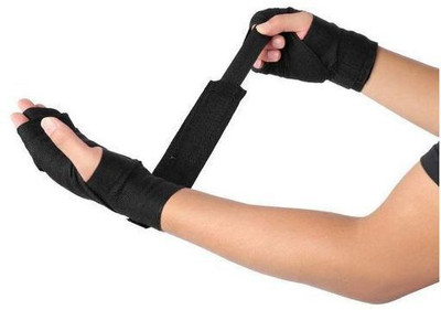 GymWar Wrist Support Gym & Fitness Gloves(Black)