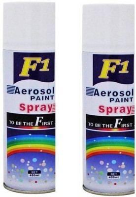 F1 Aerosol White Spray Paint 500 ml(Pack of 2)