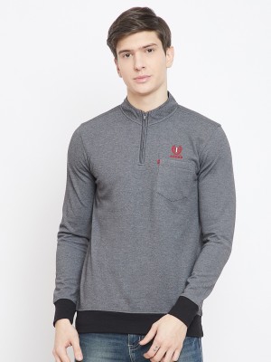 Adobe Full Sleeve Solid Men Sweatshirt