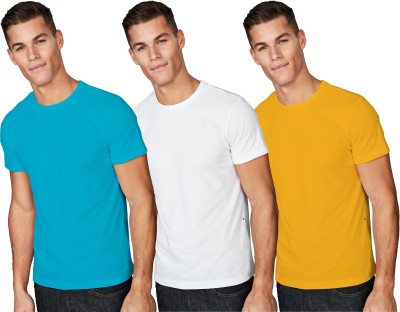 ESPARTO Solid Men Round Neck Multicolor T-Shirt