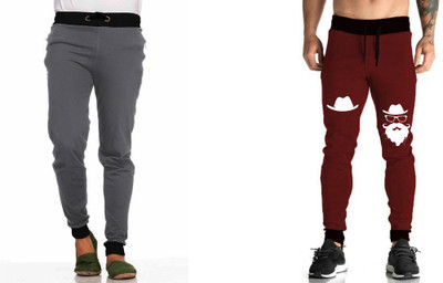 WellFitLook Solid Men Multicolor Track Pants