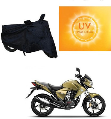 SANJU Waterproof Two Wheeler Cover for Honda(Unicorn Dazzler, Black)