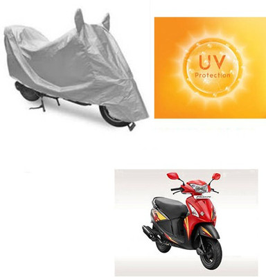 SANJU Waterproof Two Wheeler Cover for Hero(Pleasure, Silver)