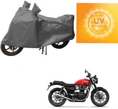 RPSENTTERPR Waterproof Two Wheeler Cover for Triumph(Twin spark, Grey)