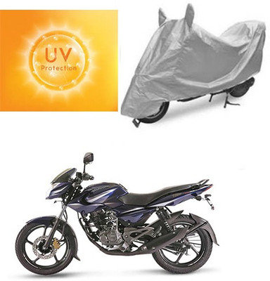 SANJU Waterproof Two Wheeler Cover for Bajaj(Pulsar 135 LS DTS-i, Silver)
