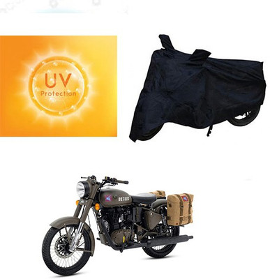RPSENTTERPR Waterproof Two Wheeler Cover for Royal Enfield(Classic 500, Black)
