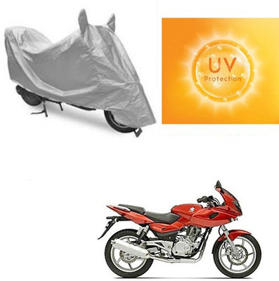 SANJU Waterproof Two Wheeler Cover for Bajaj(Pulsar 220 DTS-i, Silver)