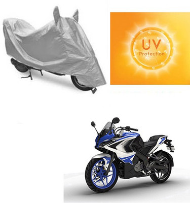 RPSENTTERPR Waterproof Two Wheeler Cover for Bajaj(Pulsar RS 200, Silver)